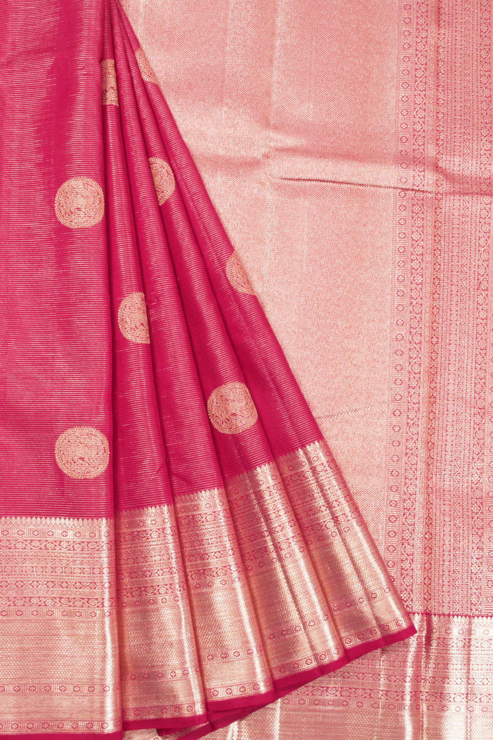 Maroon Vaira Oosi Bridal Kanjivaram Silk Saree