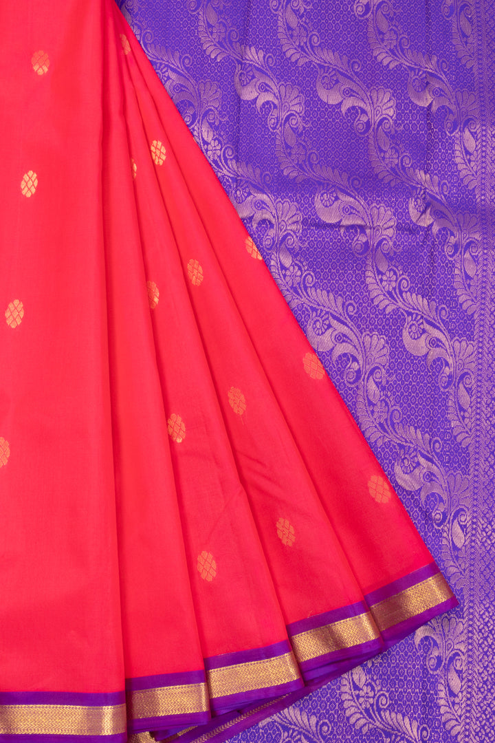 Pink Handloom Kanjivaram Pure Silk Saree