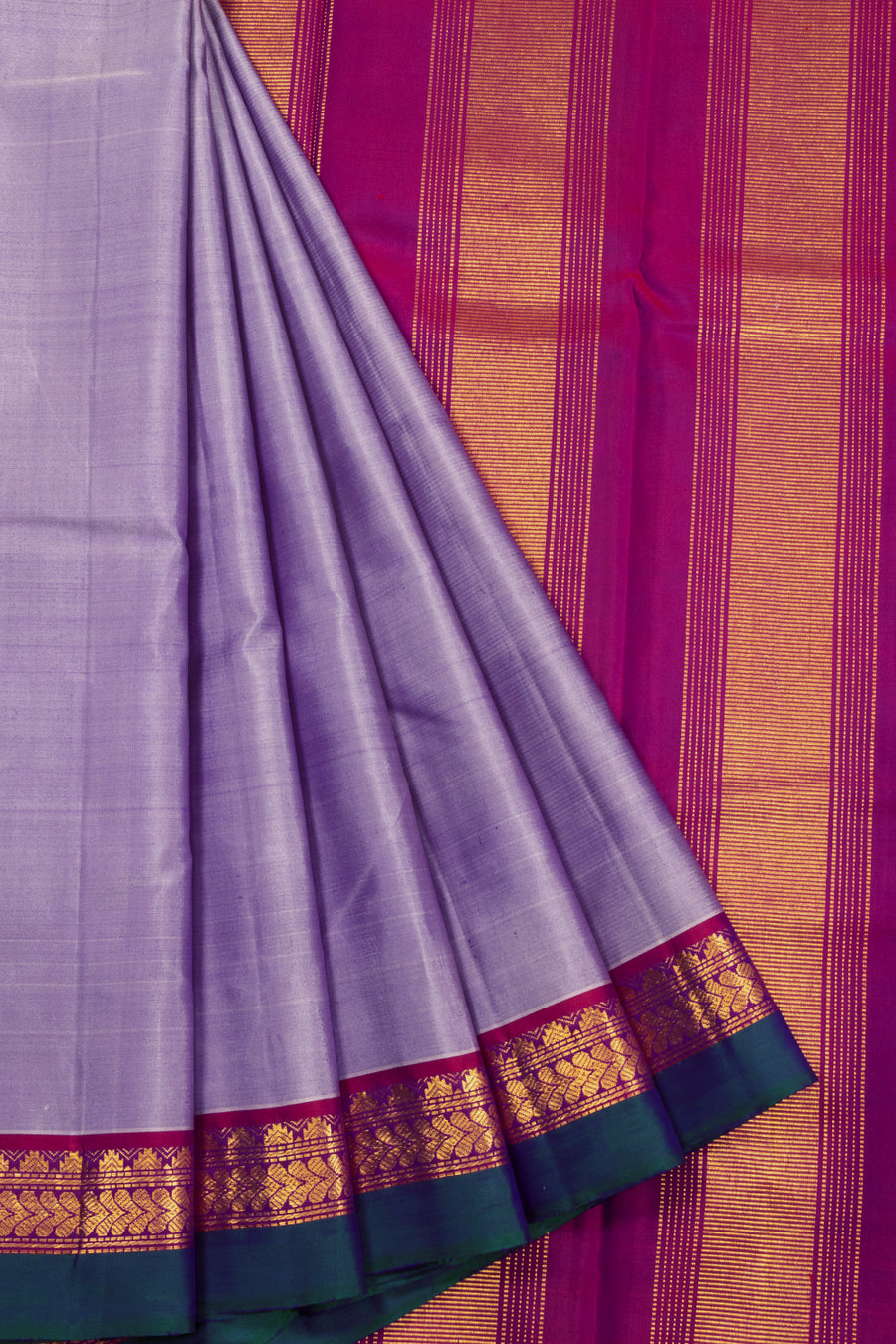 Violet Handloom Kanchipuram Pure Silk Saree 10072819