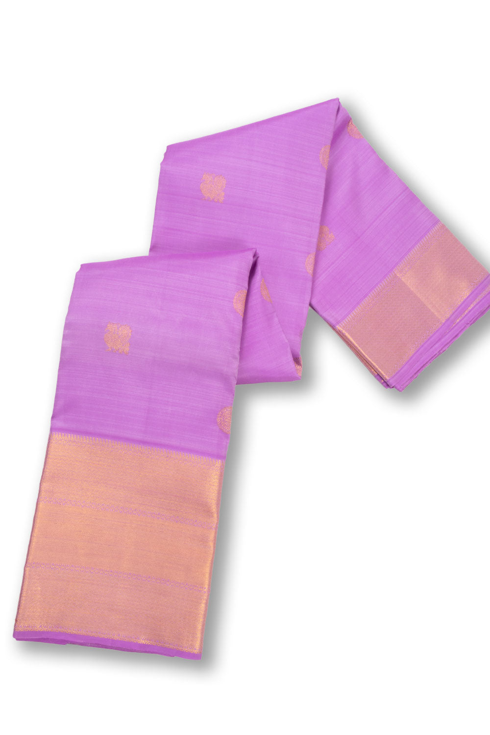 Lavender Handloom Kanjivaram Pure Silk Saree 10073818