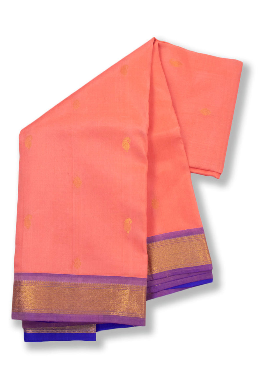 Peach Light Weight Kanjivaram Pure Silk Saree 10073796