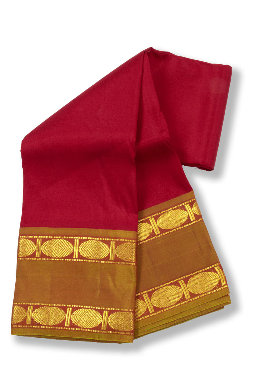 Red Light Weight Kanjivaram Pure Silk Saree 10073800