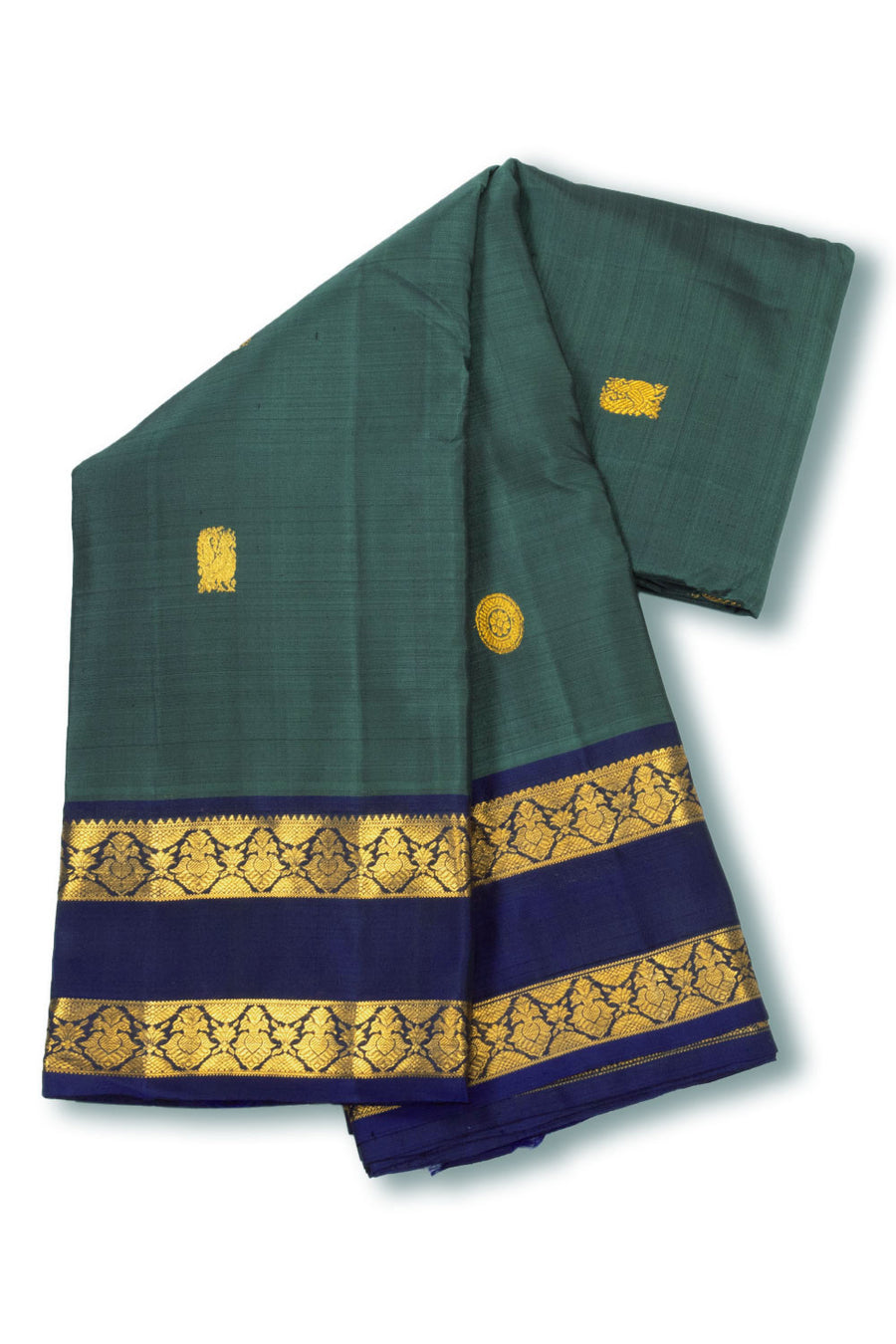 Green Light Weight Kanjivaram Pure Silk Saree 10073801