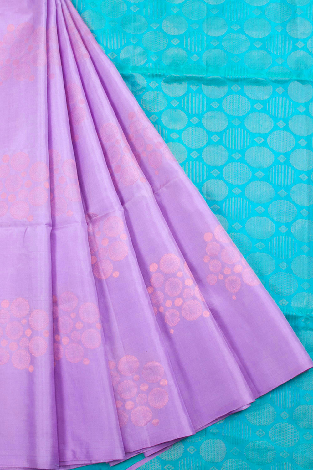 Periwinkle Violet Handloom Kanjivaram Soft Silk Saree 10062454