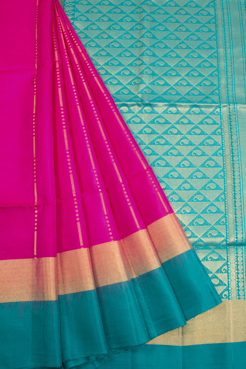 Deep Pink Handloom Kanjivaram Soft Silk Saree 10070699 - Avishya