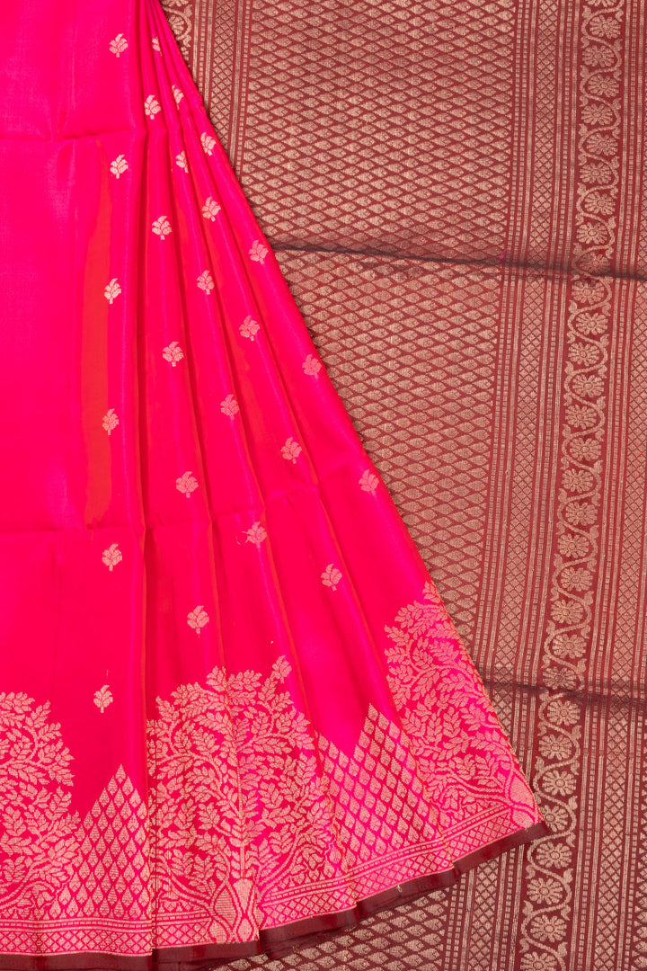 Pink Handloom Kanjivaram Silk Saree 10070694