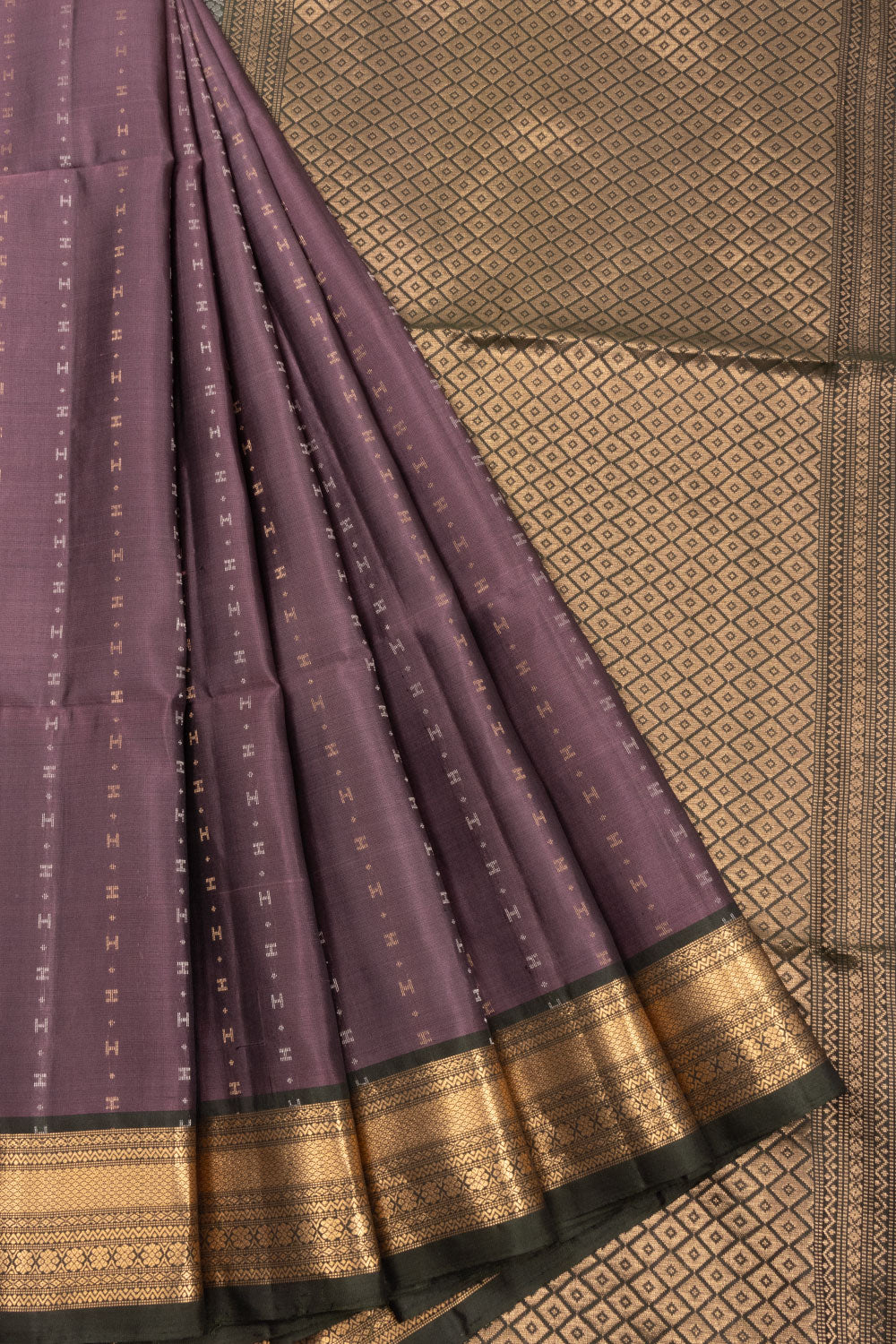 Brown Kanjivaram Soft Silk Saree