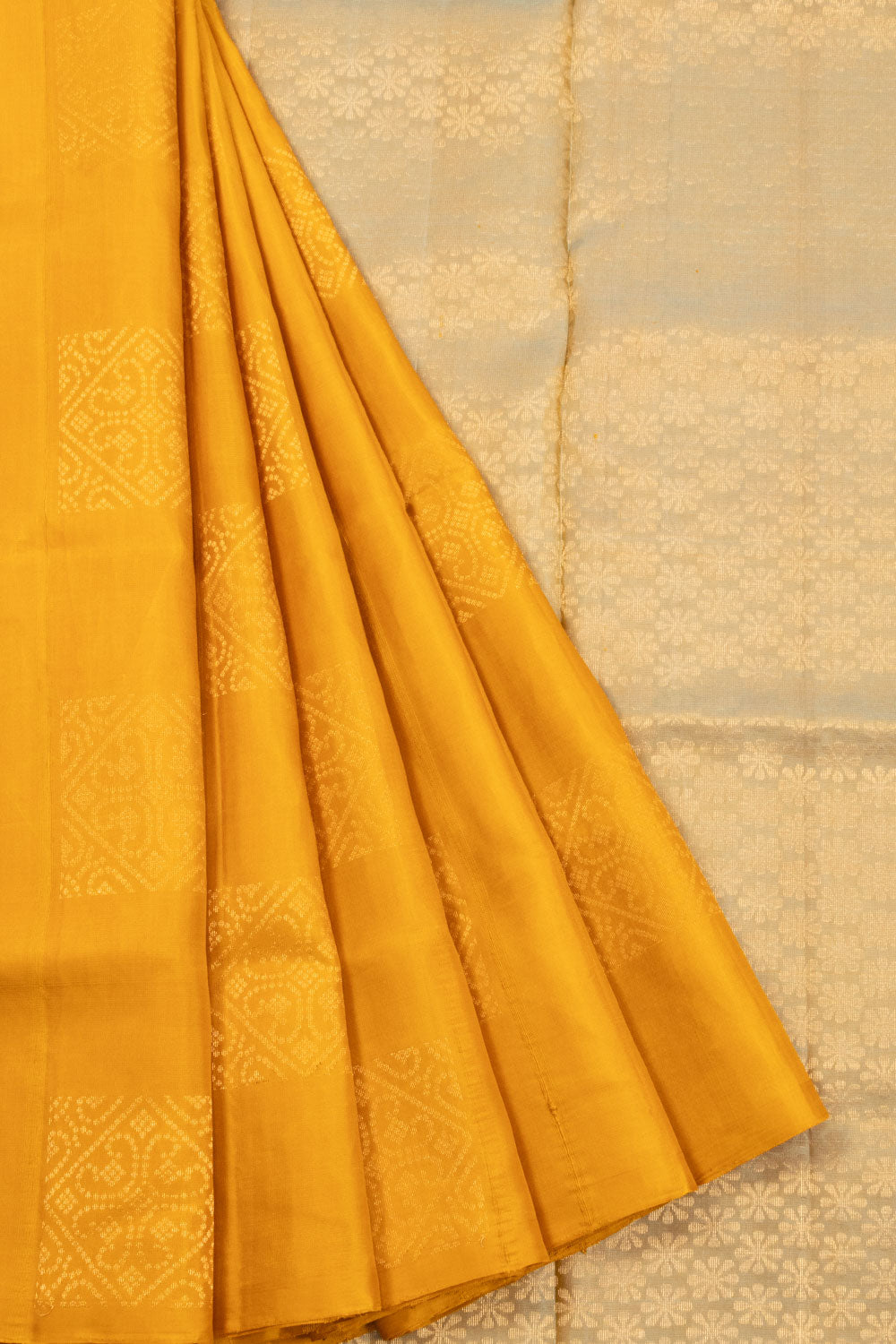 Yellow Kanjivaram Soft Silk Saree