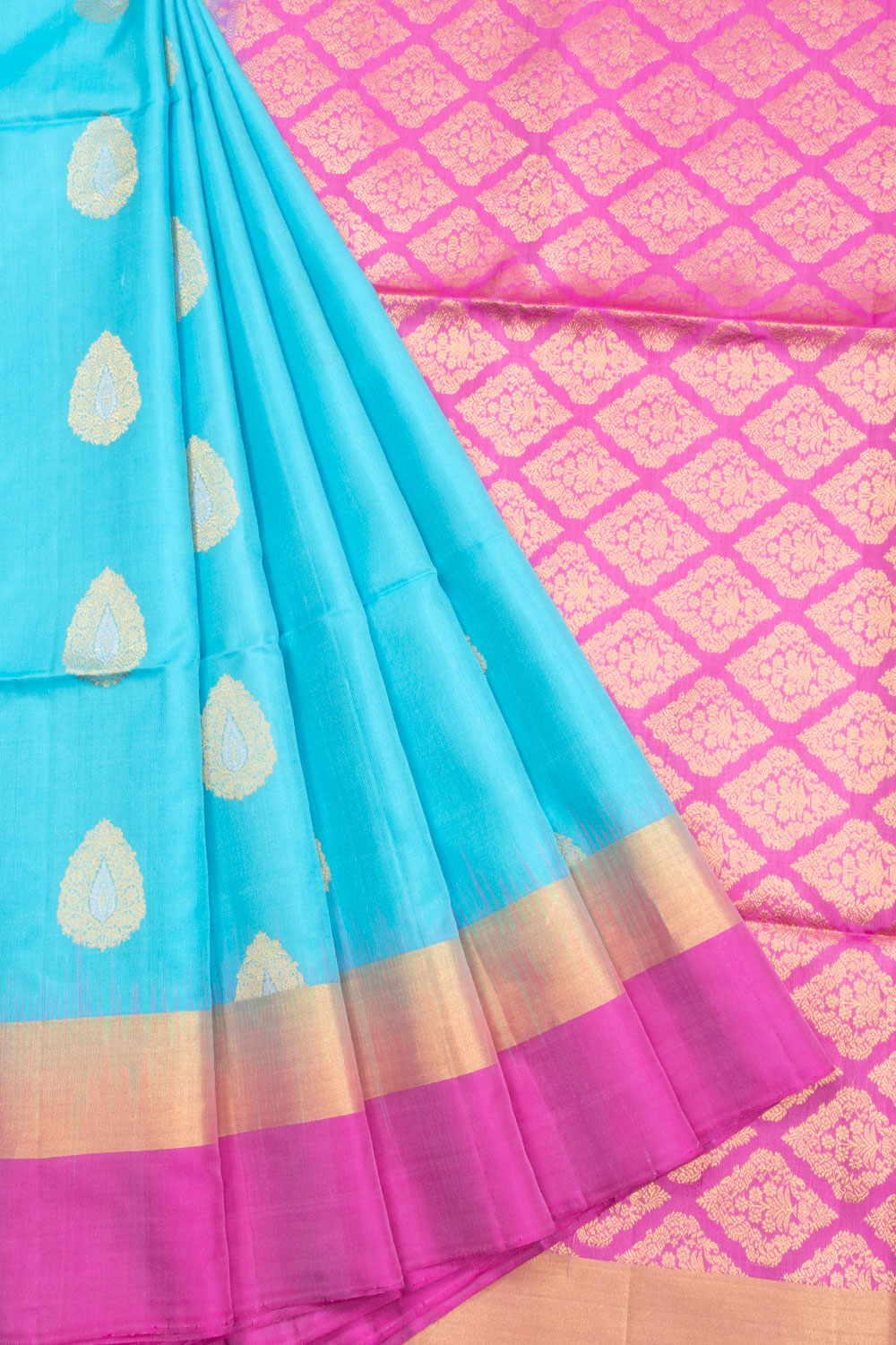 Blue Kanjivaram Soft Silk Saree