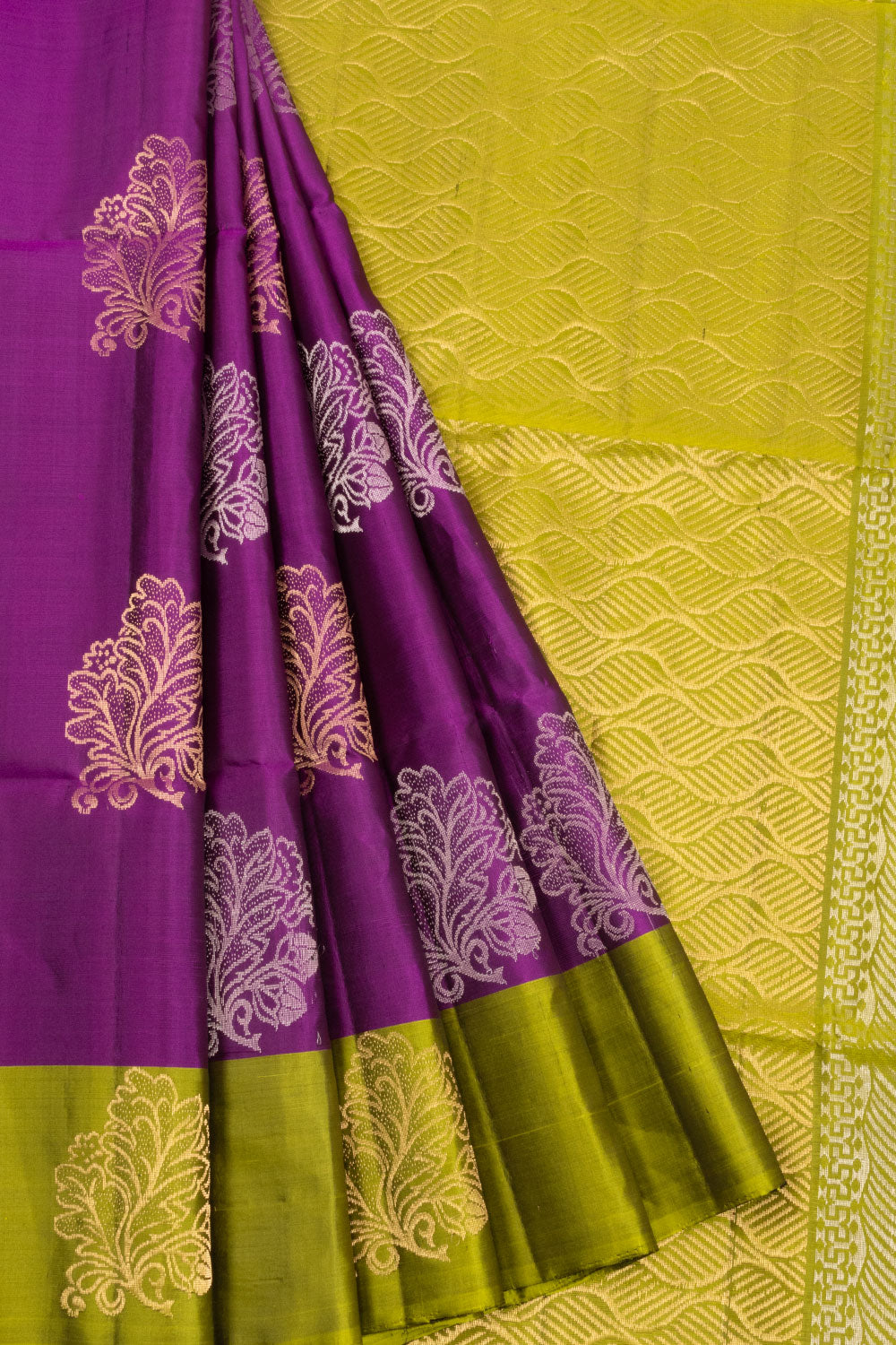 Purple Kanjivaram Soft Silk Saree