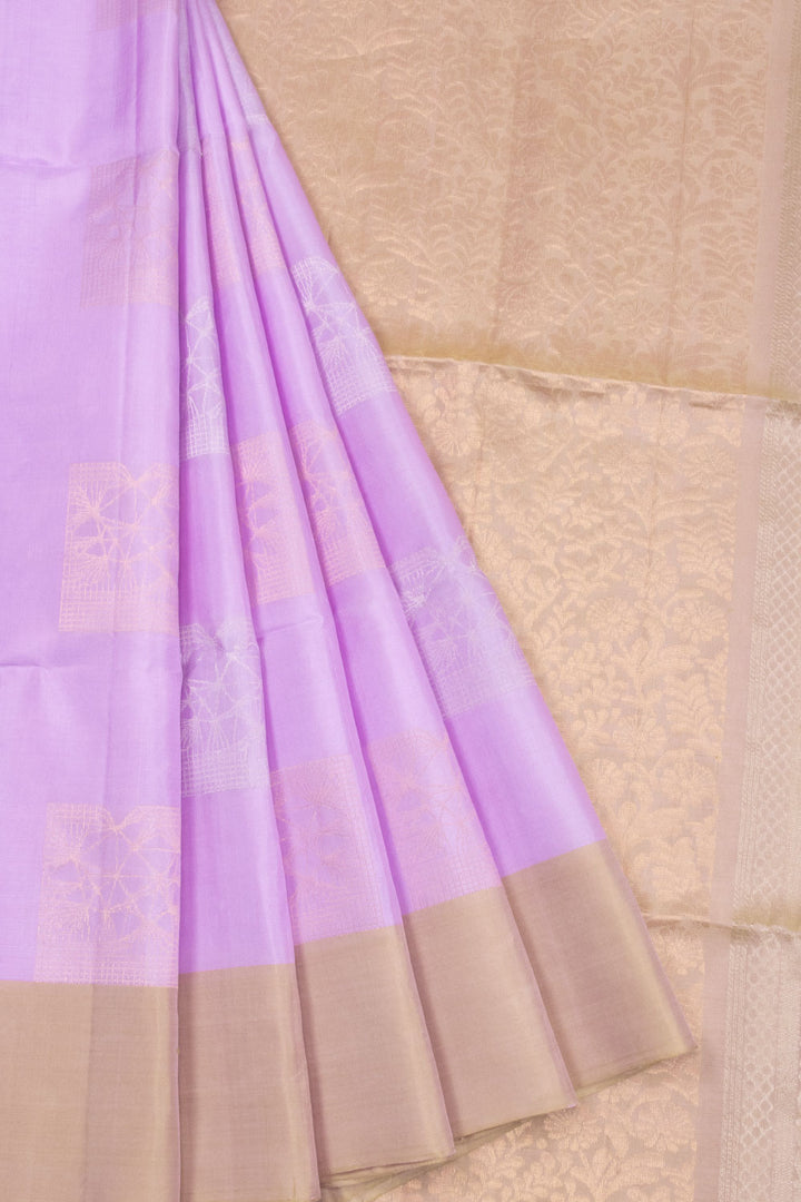 Violet Kanjivaram Soft Silk Saree