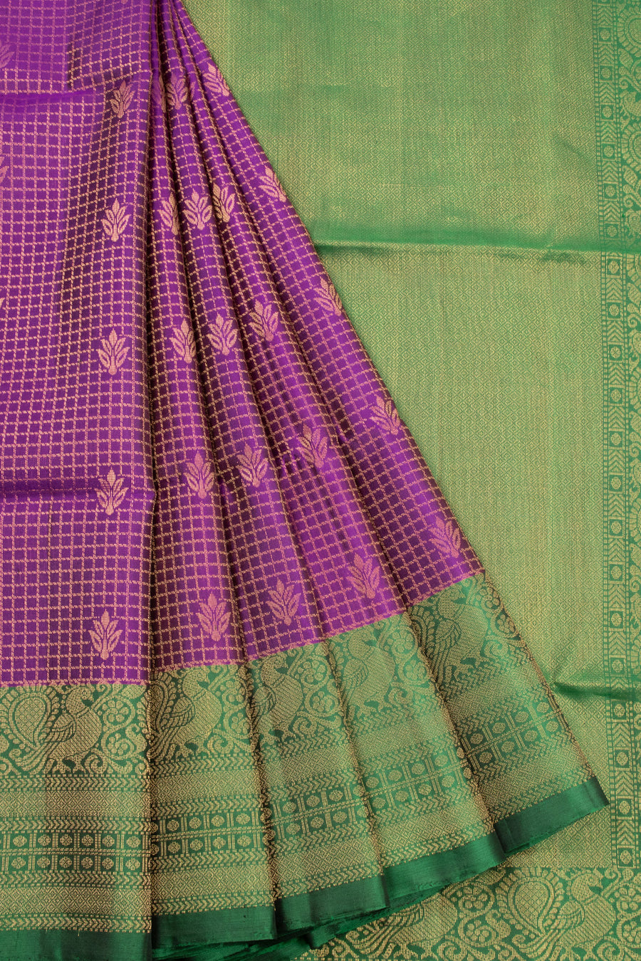 Purple Handloom Kanjivaram Soft Silk Saree 10072764