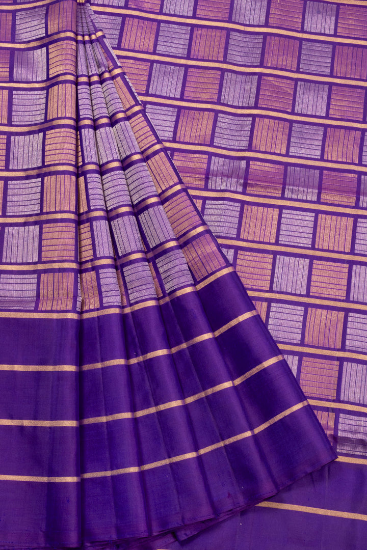 Purple Handloom Kanjivaram Soft Silk Saree 10072772