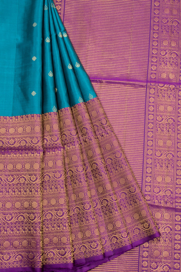 Blue Handloom Kanjivaram Soft Silk Saree 10072791