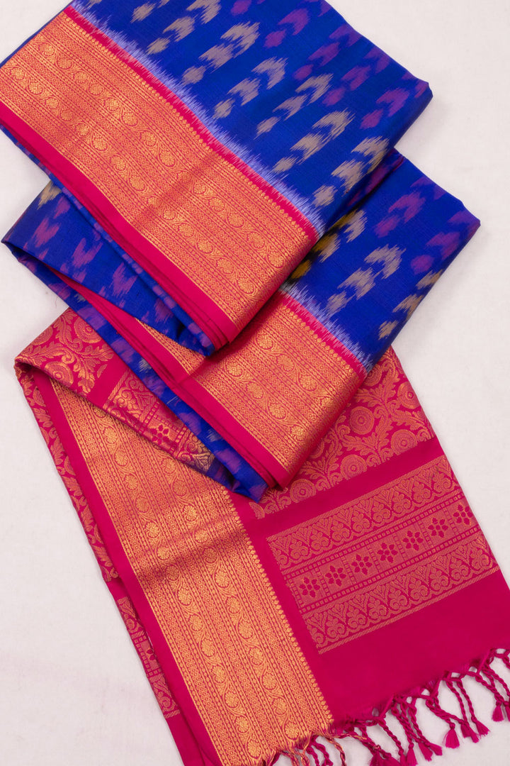 Blue Handloom Kanjivaram Soft Silk Saree 10073906