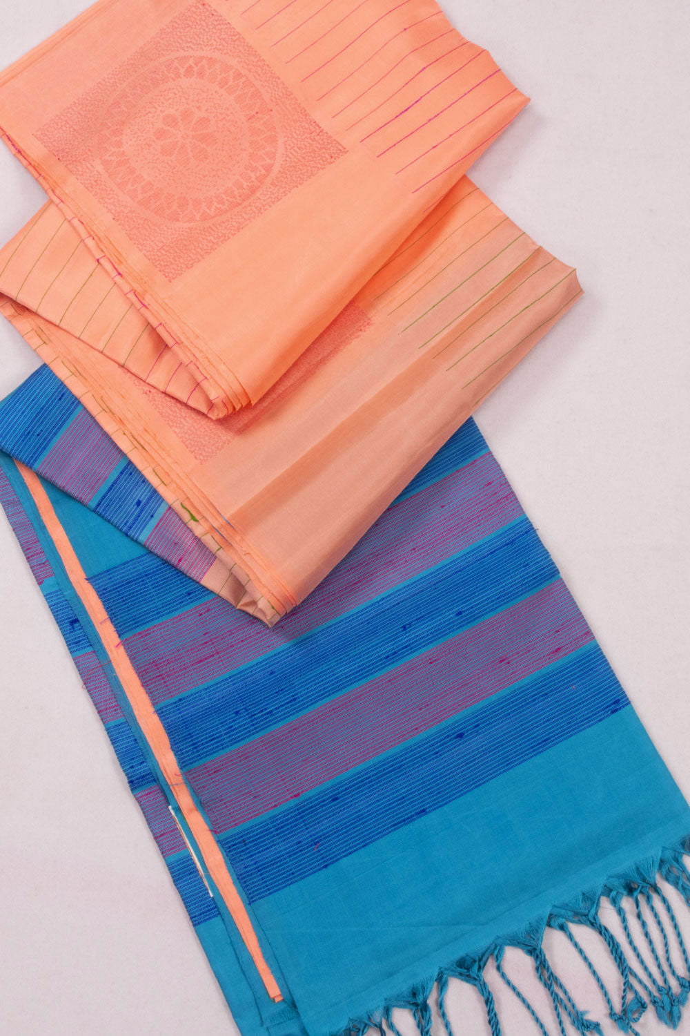 Beige Handloom Kanjivaram Soft Silk Saree 10073912