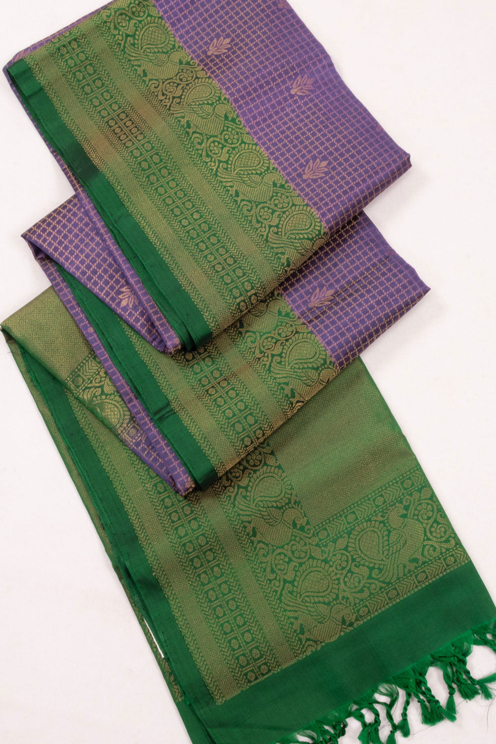 Purple Handloom Kanjivaram Soft Silk Saree 10073929