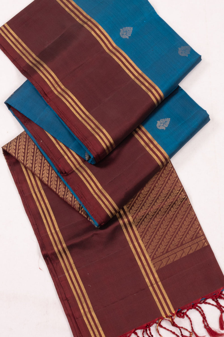 Blue Handloom Kanjivaram Soft Silk Saree 10073930