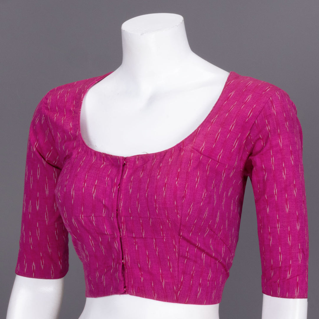 Magenta Ikat Cotton Blouse 10072477