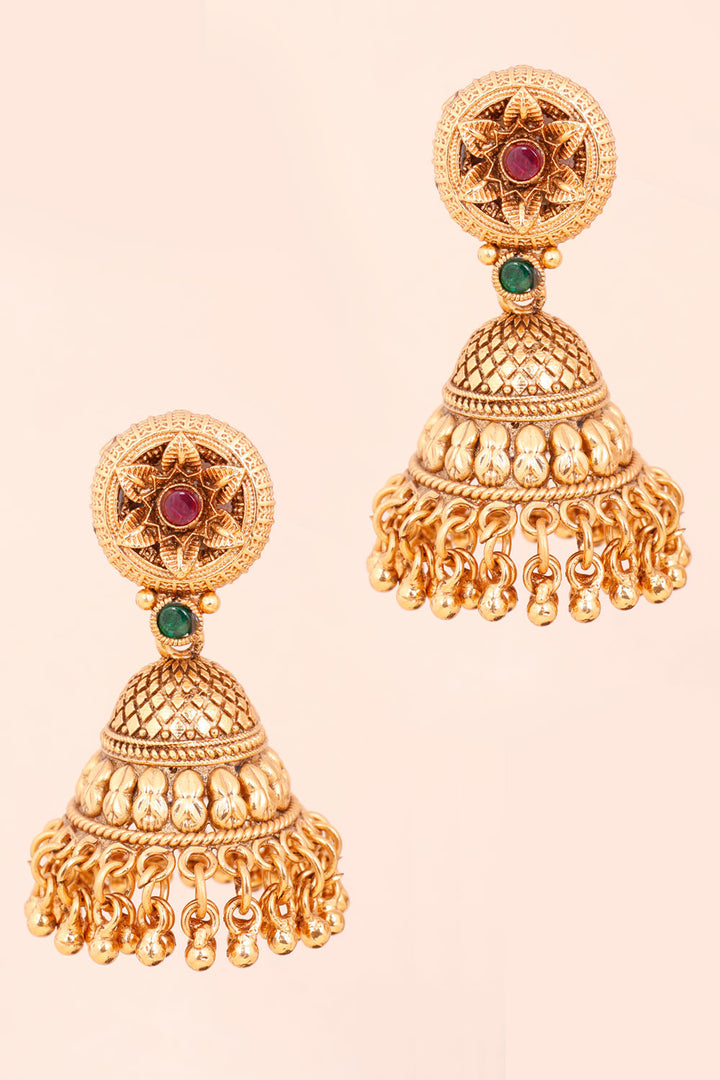 Gold Plated Jhumka Earring 