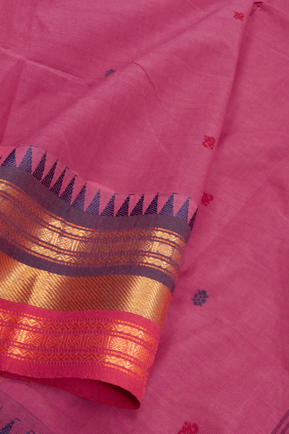 Pink Handloom Kanchi Cotton Saree