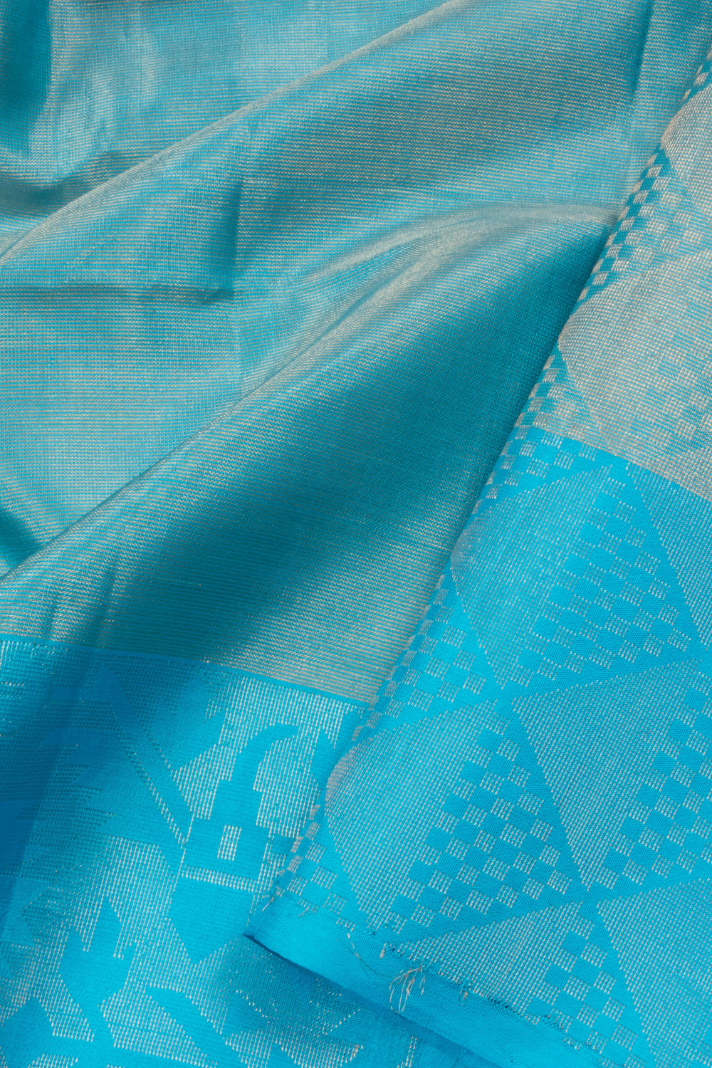 Blue Handloom Kanjivaram Soft Silk Saree