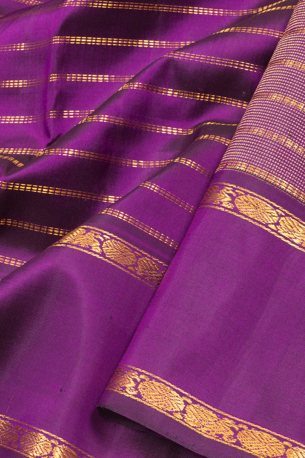 Purple Handloom Kanjivaram Silk Saree