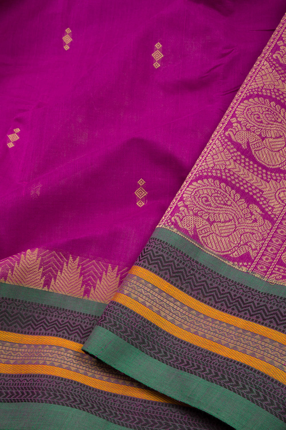 Violet Handloom Kanchi Cotton Saree 