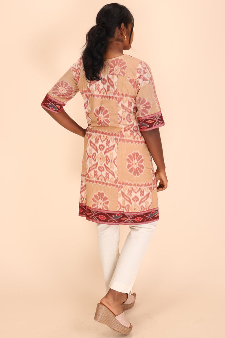 Handcrafted Ikat Cotton Kurta 10024102