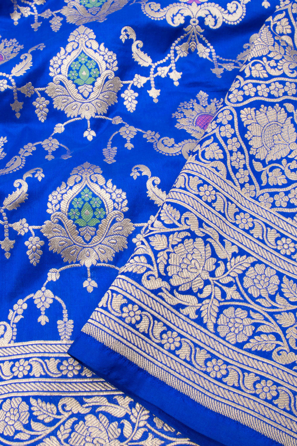 Royal Blue Handloom Banarasi Katan Silk Saree 10063208