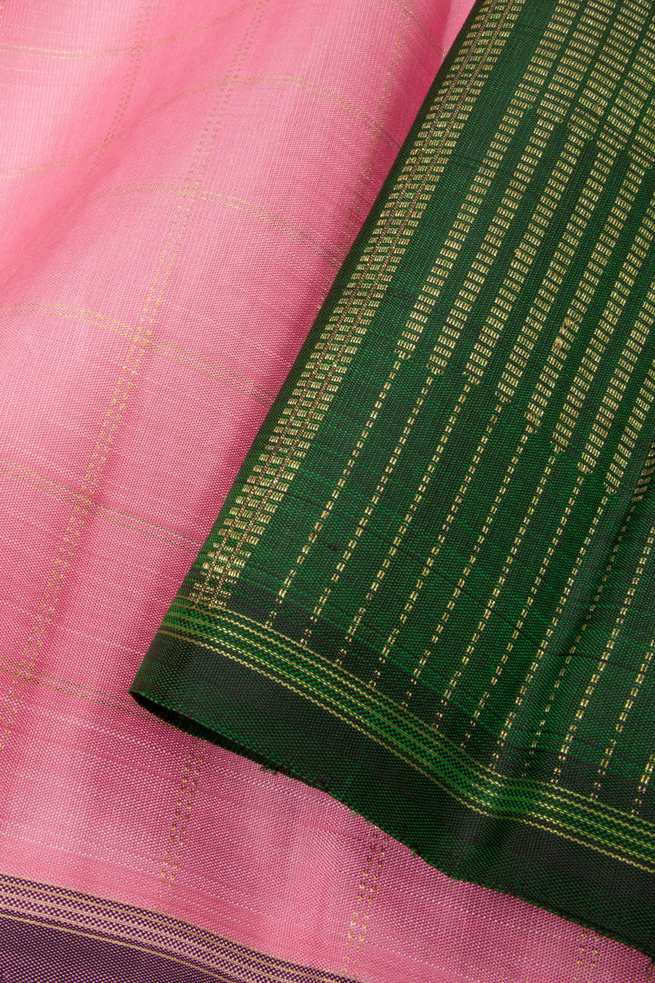 Pink Pure Zari Kanjivaram Silk Saree 10063344