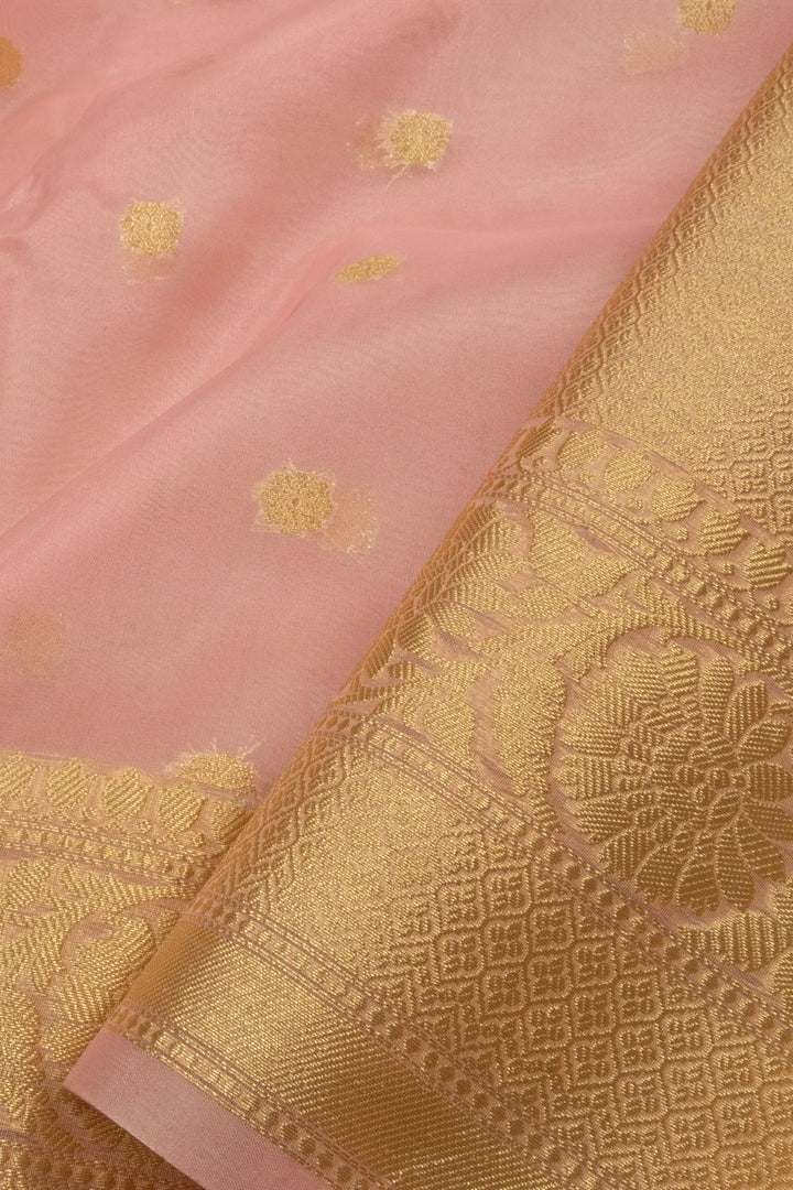 Pink Banarasi Organza Viscose Saree - Avishya