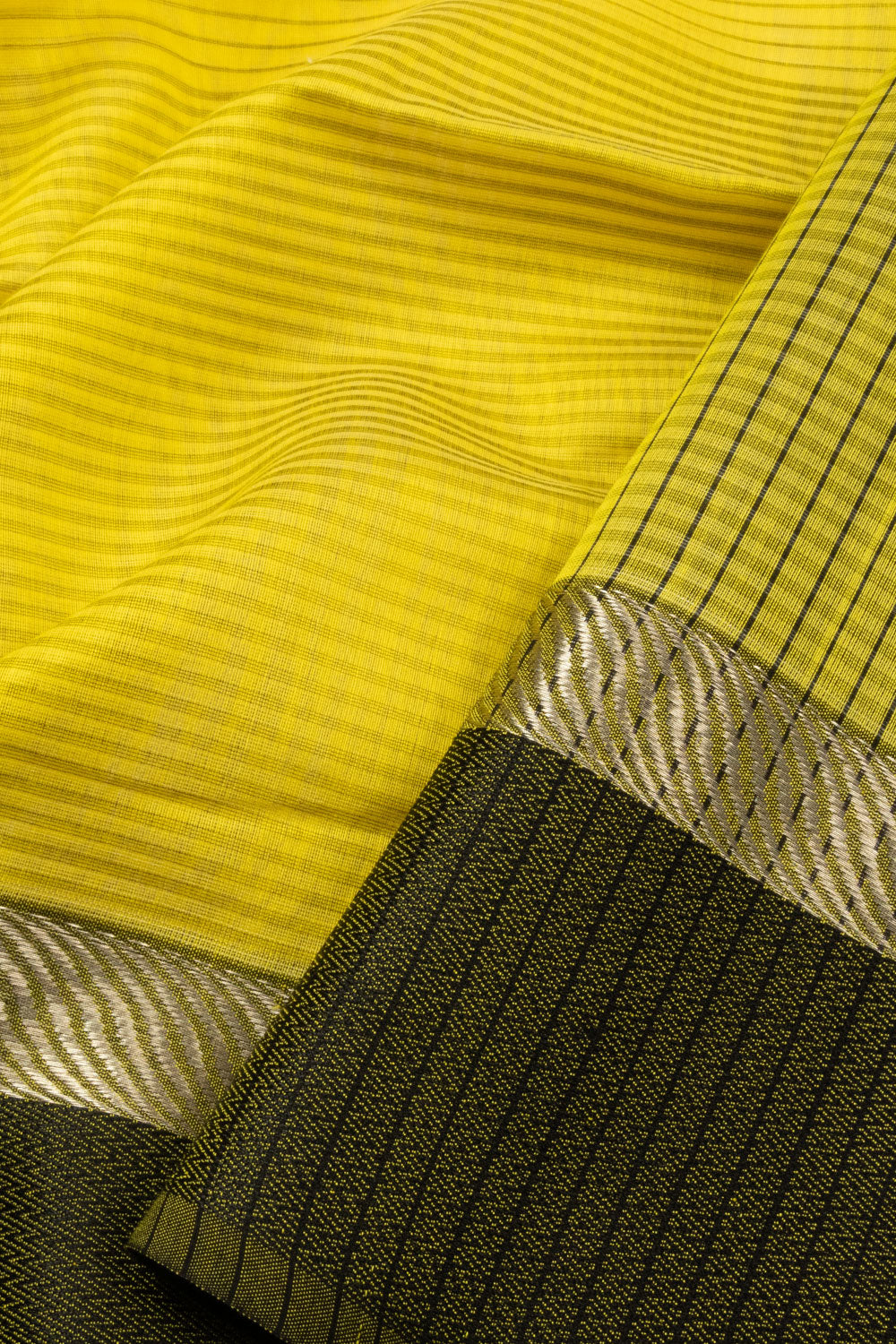 Yellow Handloom Maheshwari Silk Cotton Saree - Avishya