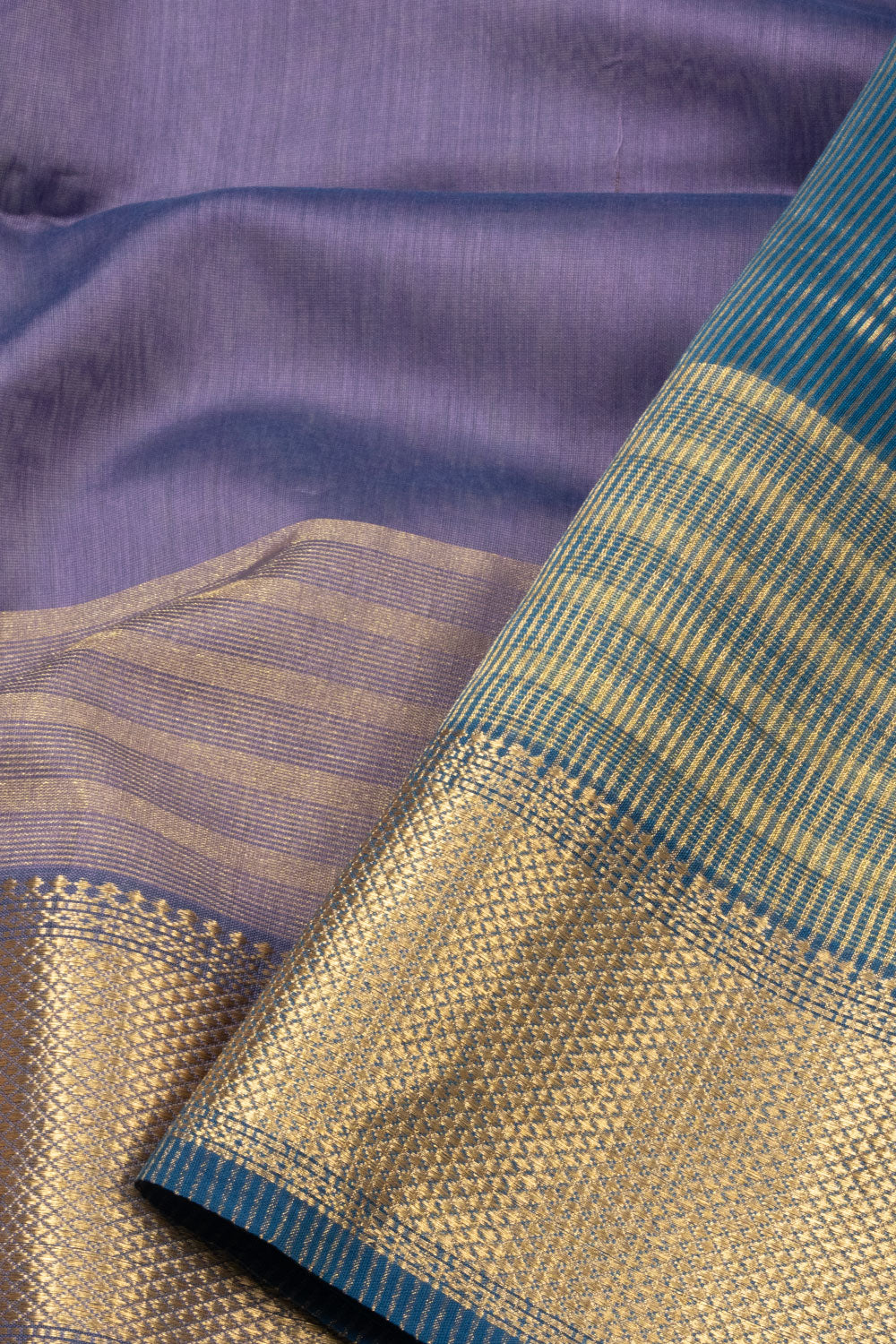 Violet Handloom Maheshwari Silk Cotton Saree - Avishya