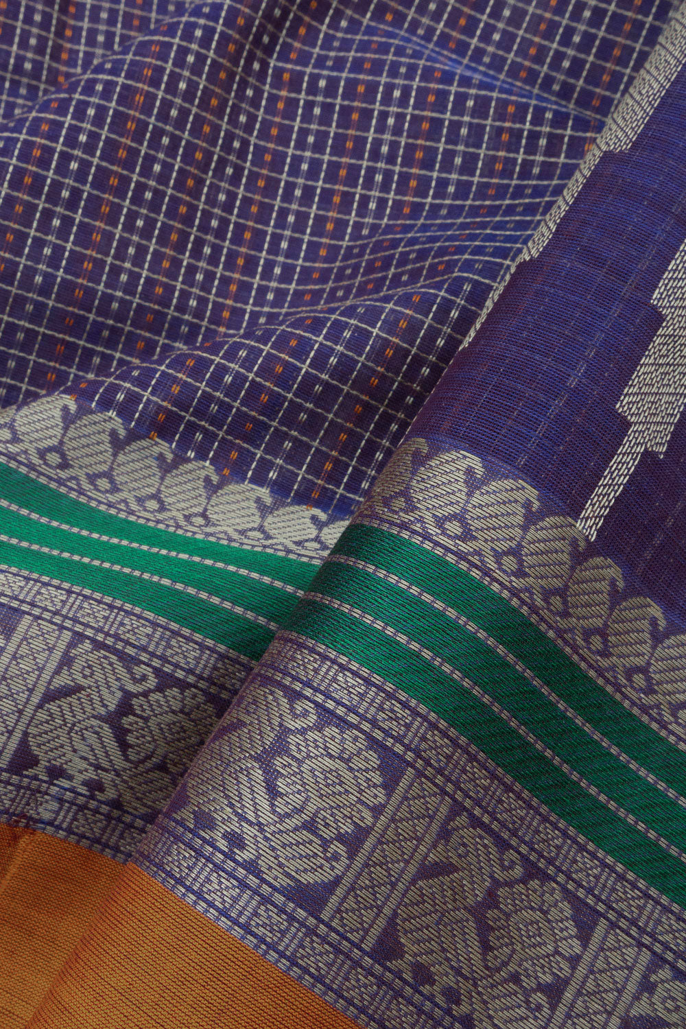 Violet Handloom Kanchi Cotton Saree 10064192