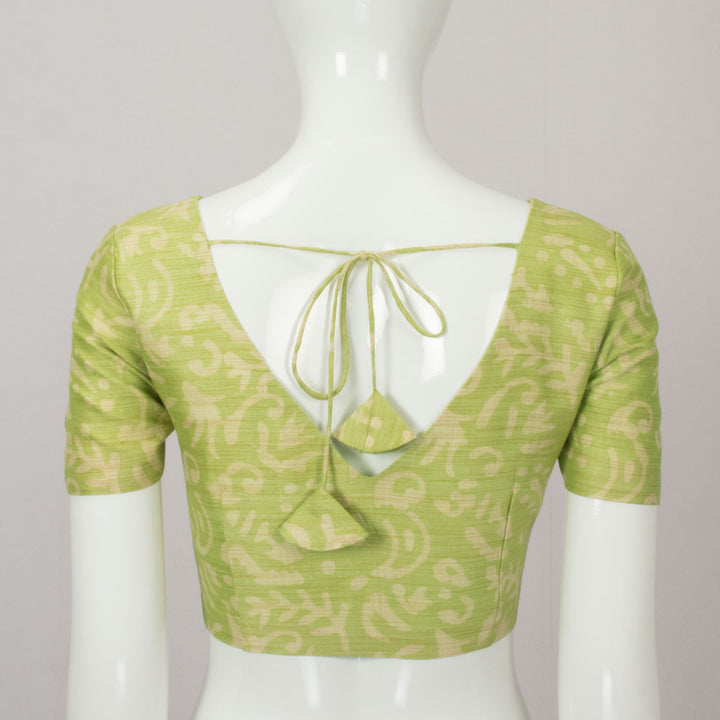 Green Tussar Silk Blouse - Avishya