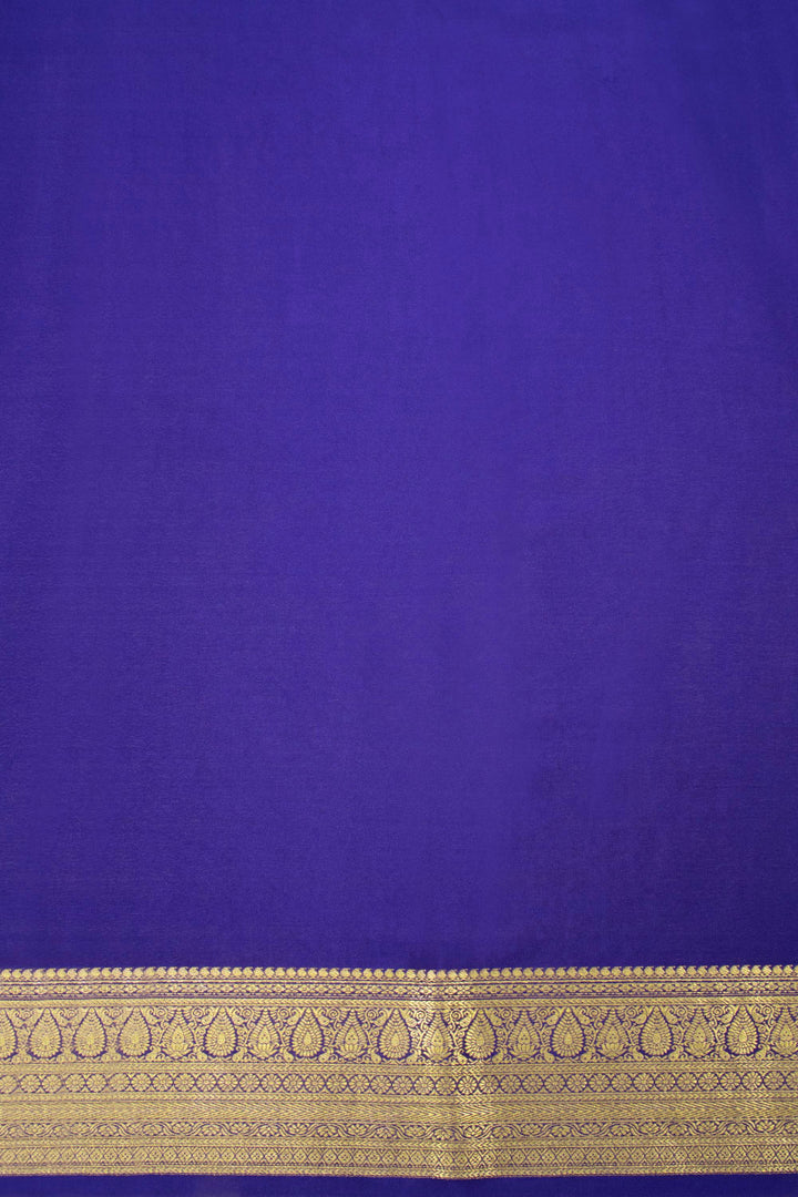 Purple Mysore Crepe Silk Saree - 10064327