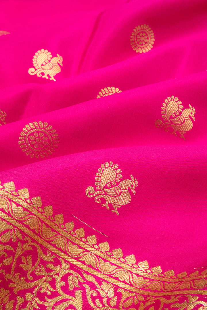 Pink Mysore Crepe Silk Saree 10064332