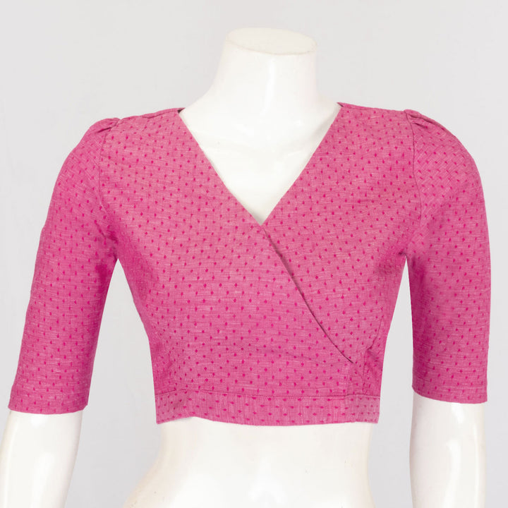 Pink Handcrafted Cotton Blouse - Avishya