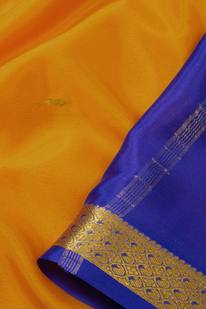 Yellow Mysore Crepe Silk Saree 10064624