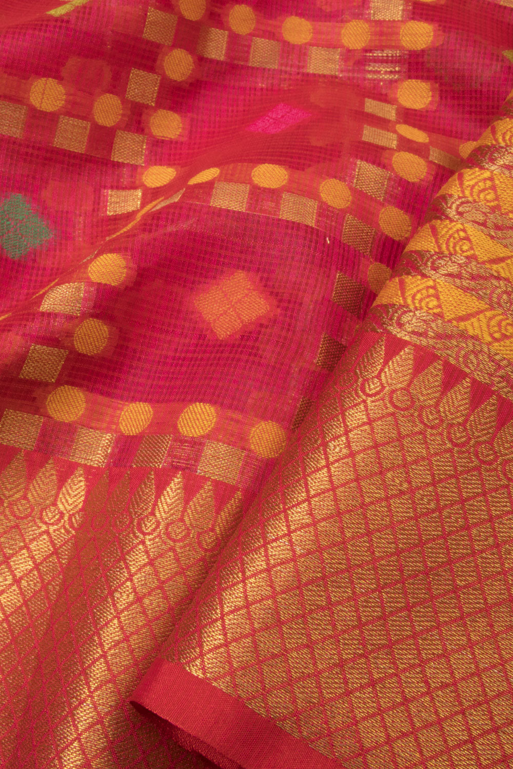 Pink Handloom Banarasi Cotton Saree - Avishya