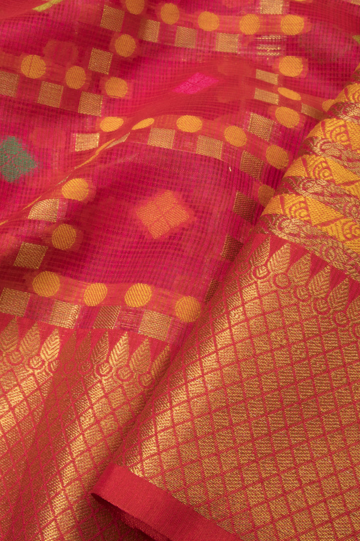 Pink Handloom Banarasi Cotton Saree - Avishya