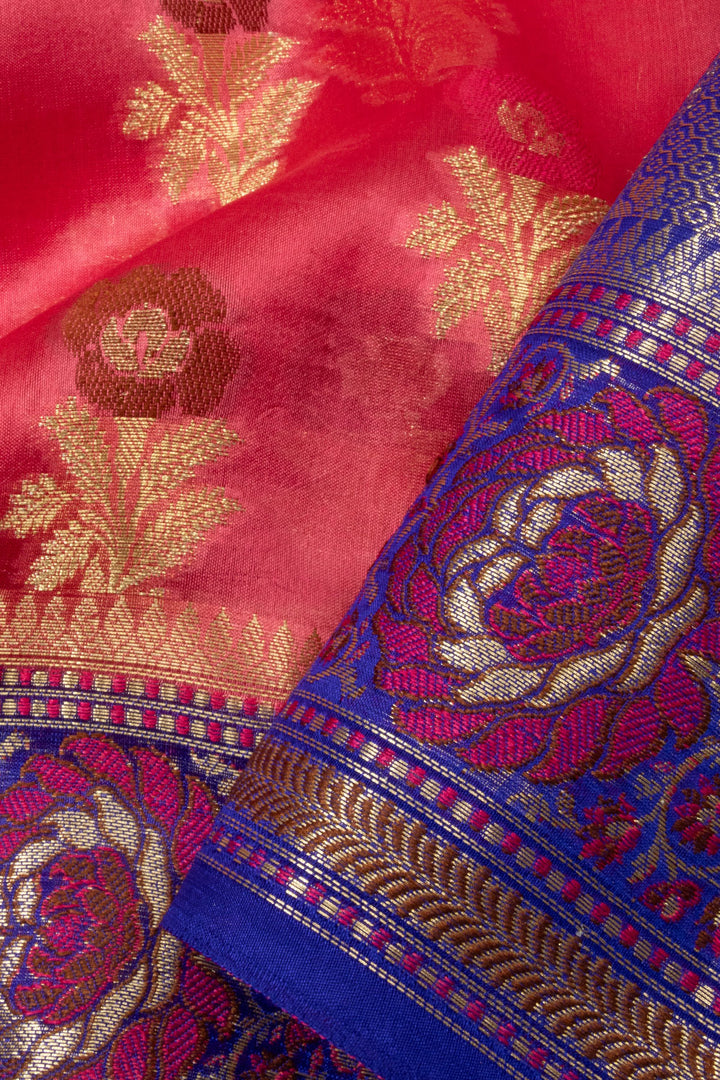 Pink Handloom Banarasi Summer Silk Saree - Avishya