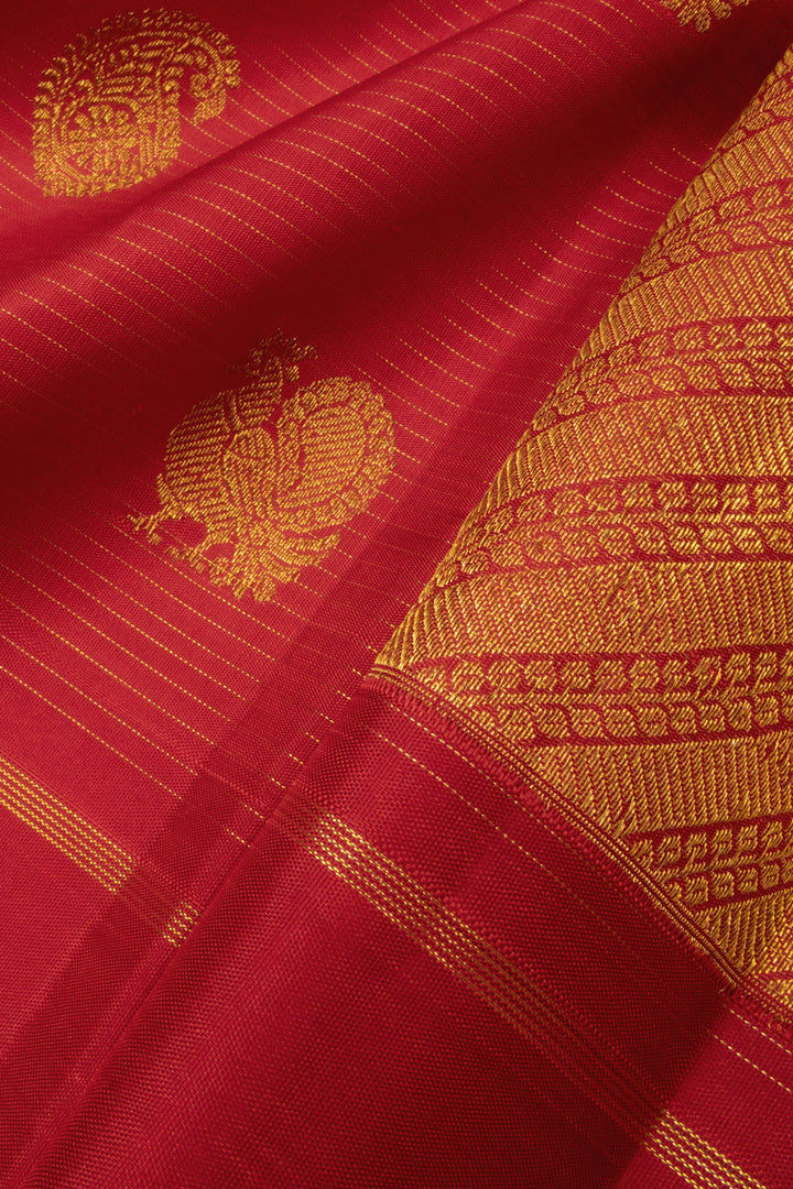 Red Handloom Kanjivaram Silk Saree - Avishya