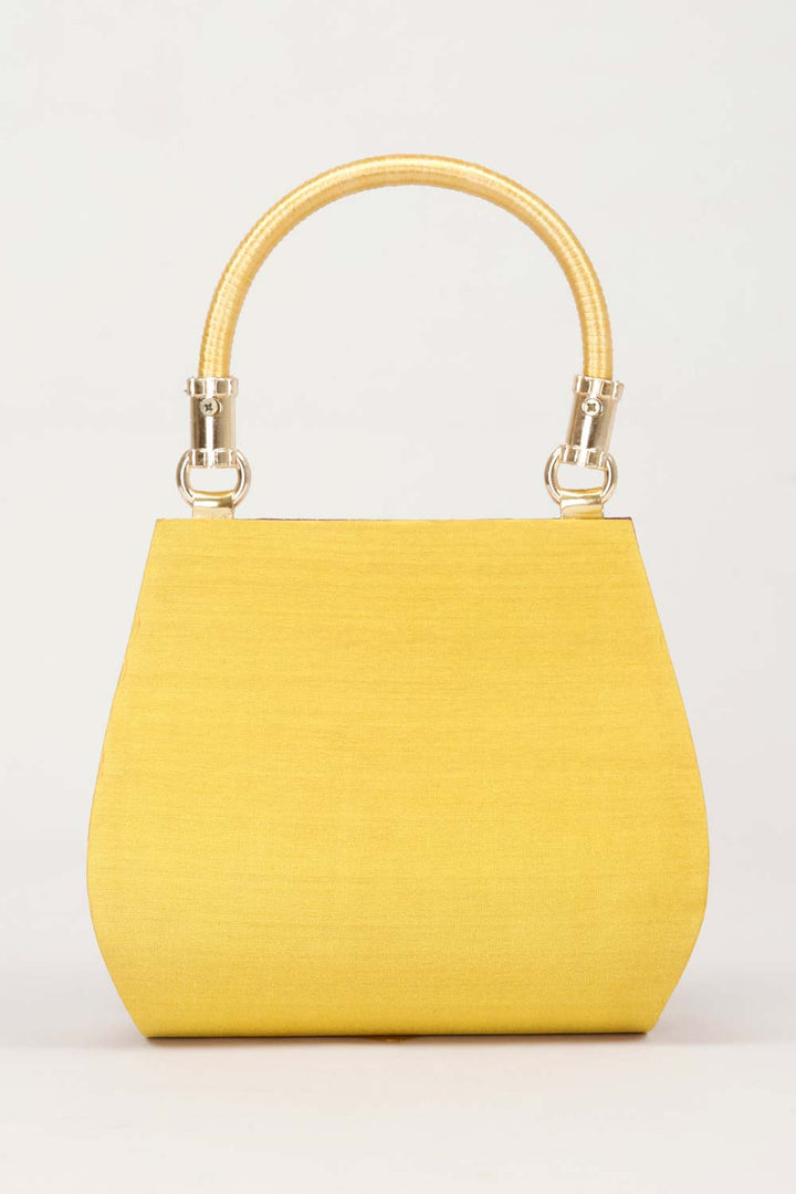 Yellow Handcrafted Paithani Potli Bag - Avishya