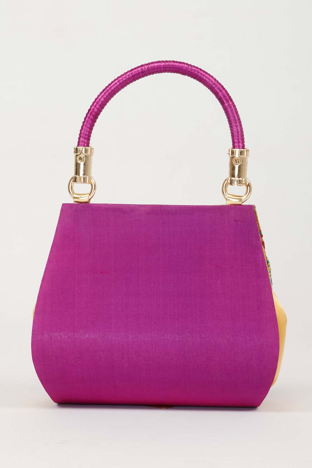 Purple Handcrafted Paithani Potli Bag - Avishya