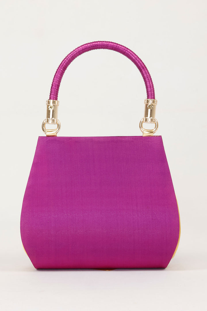 Purple Handcrafted Paithani Potli Bag - Avishya