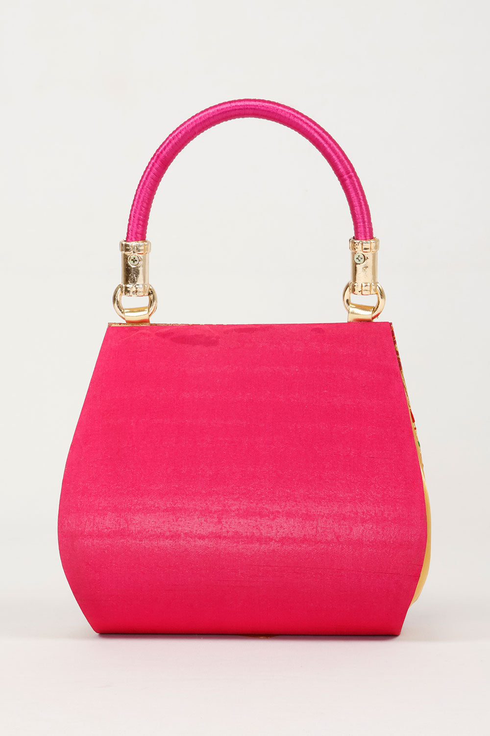 Pink Handcrafted Paithani Potli Bag - Avishya