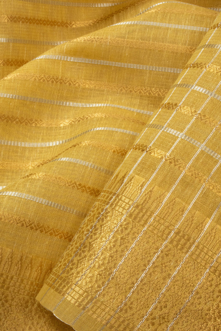 Yellow Banarasi Organza Saree - Avishya