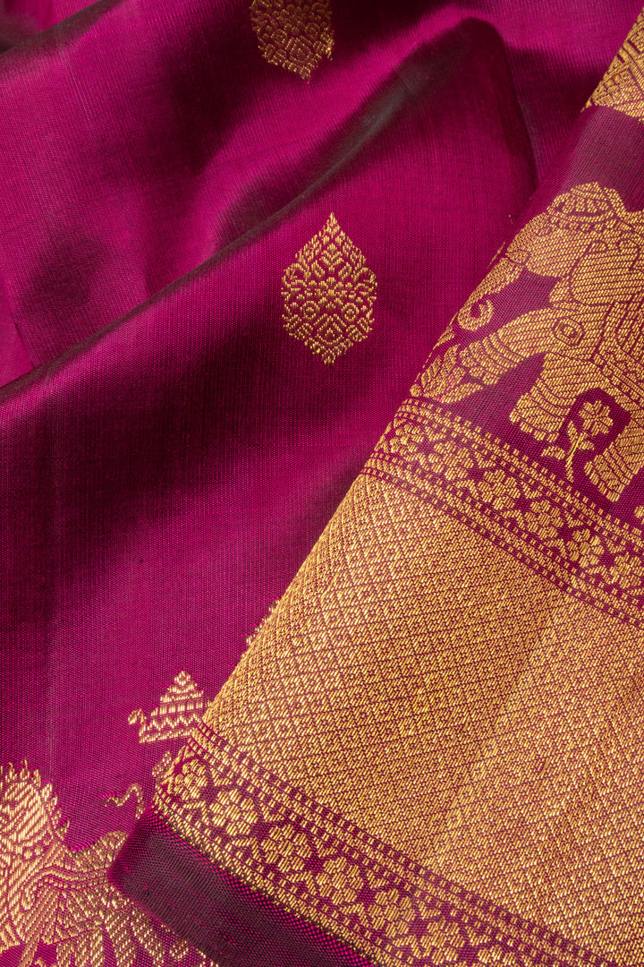 Violet Kanjivaram Silk Saree - Avishya